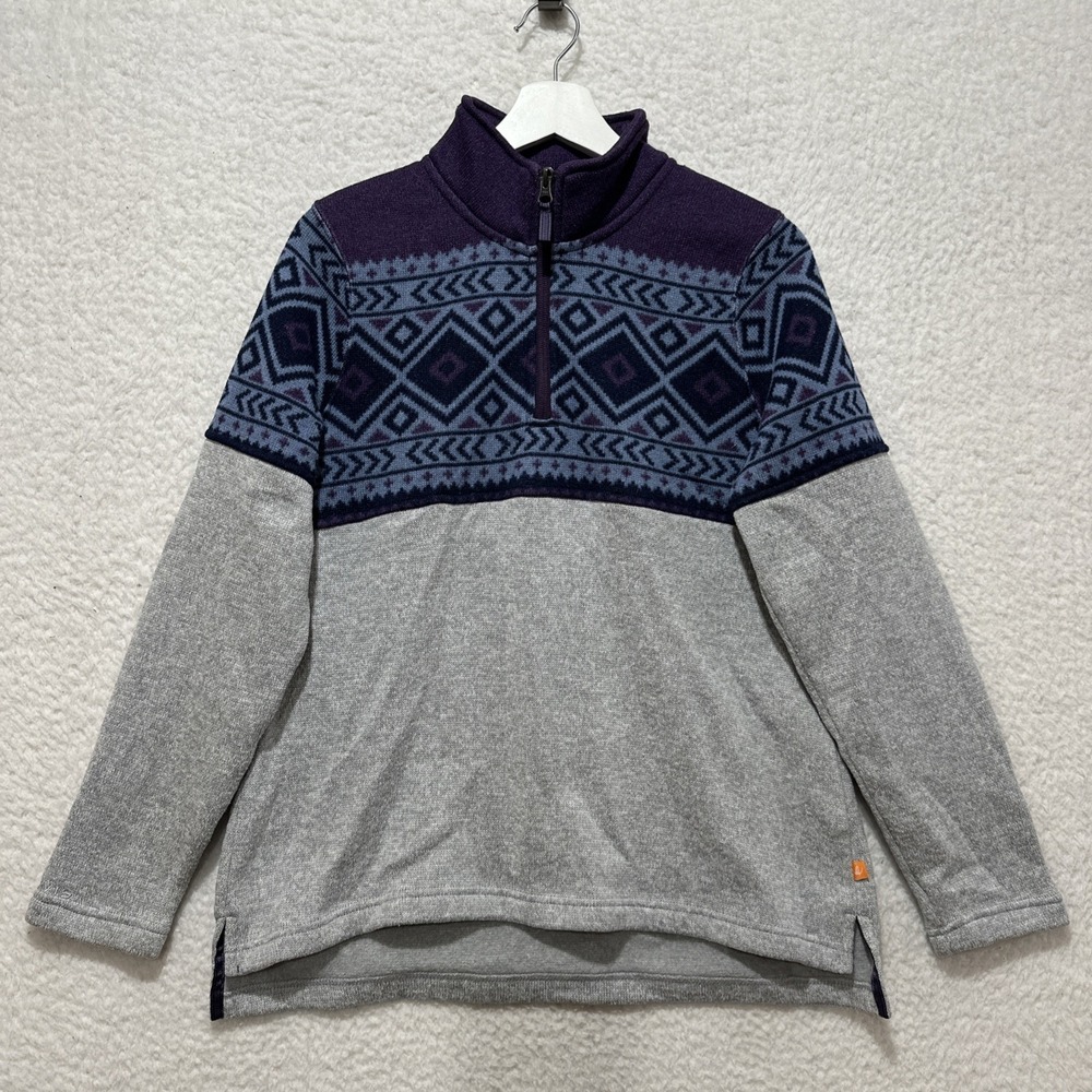 Orvis Geometric‎ Pattern Men's Multicolor 1/4 Zip Sweater Size Medium